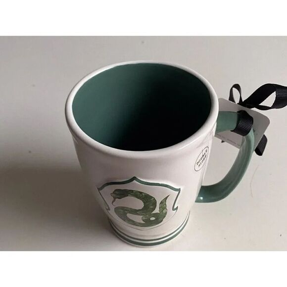 Rae Dunn Hogwarts Slytherin House Mug Harry Potter Double Sided Snake NEW - Picture 6 of 8